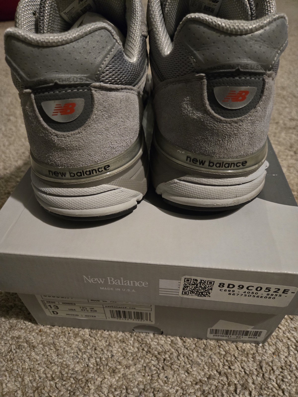 New Balance U990GR4 Men’s Grey Shoes Size 13