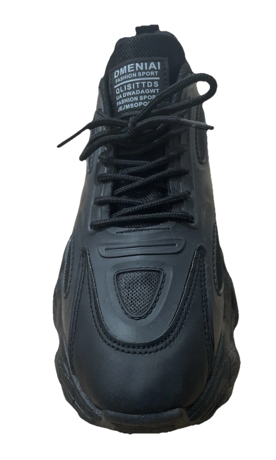 Men’s Black Low Top Lace-Up Athletic Sneakers Solid Casual/Activewear Pre-Owned